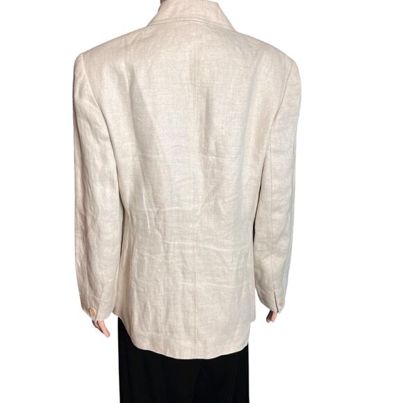 Talbots Irish Linen Blazer 12 Career Business Office Academia Quiet Luxury Date - Picture 4 of 7